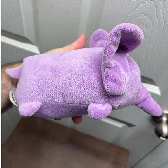 Bun Bun Purple Elephant 8" Stuffed Animal Plush Stackable 2014 Approx. 6" - Picture 3 of 7